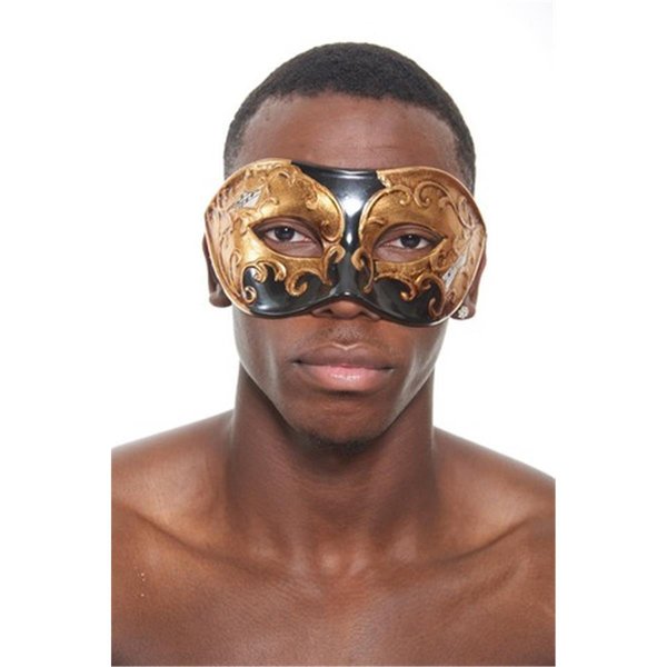 Perfectpretend Black & Gold Venetian Musical Masquerade Mask PE2606862